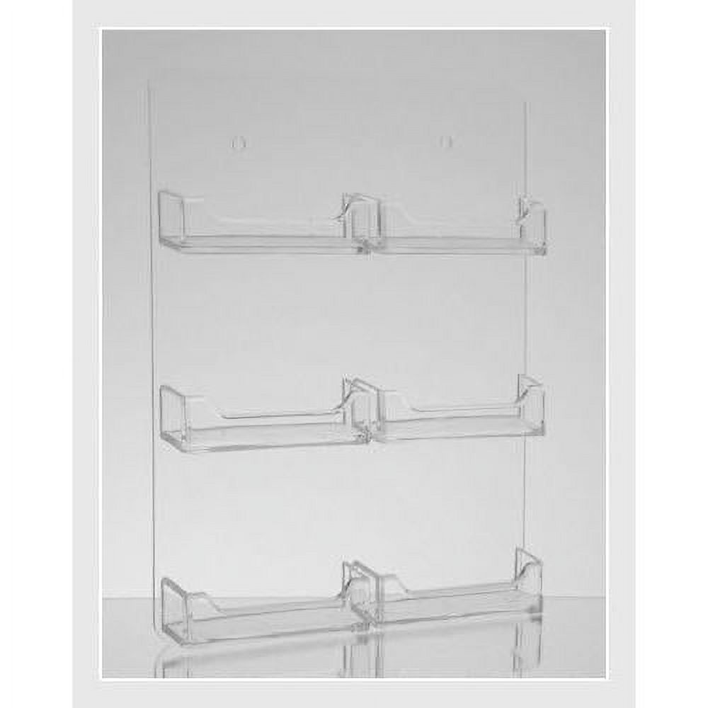 Dazzling Displasy Clear 6Pocket Wall Mount Business Card Holder