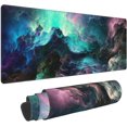 thumbnail image 1 of Dazzling Galaxy Abstract Colored Gaming Mouse Pad 31.5 X 11.8 Inch XL Extended Large Keyboard Non-Slip Rubber Base with Stitched Edges for Home Office, 1 of 6