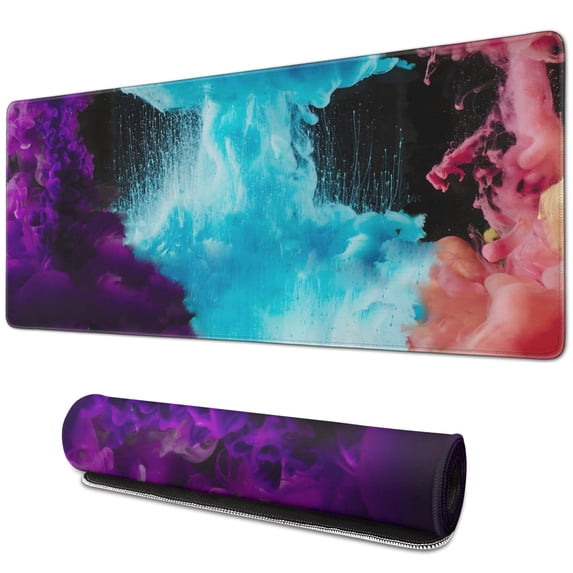 Dazzling Galaxy Large Gaming Mouse Pad – Non-Slip Rubber Base for Perfect Control, Stitched Edges for Durability. Ideal Keyboard & Desk Pad – 31.5x11.8in.