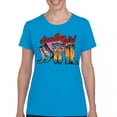 thumbnail image 1 of Dazzling Girl T-Shirt Blessed and Lucky Cowgirl Cute South Vintage Retro American Heritage Tradition Women's Tee, 1 of 7