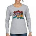 thumbnail image 1 of Dazzling Girl Women's Long Sleeve T-shirt Blessed and Lucky Cowgirl Cute South Vintage Retro American Heritage Tradition, 1 of 7