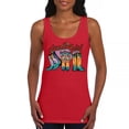 thumbnail image 1 of Dazzling Girl Women's Tank Top Blessed and Lucky Cowgirl Cute South Vintage Retro American Heritage Tradition, 1 of 7