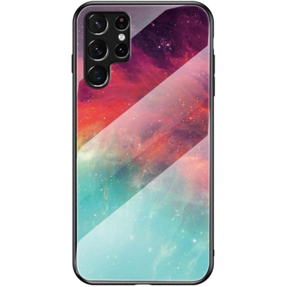 Dazzling Glass Starry Sky Pattern Phone Case for Xiaomi MI Poco X3 X4 X5 Pro GT NFC, Light and Thin Full Protective Shell, Unique Colored Back Cover(Red,X3/X3 Pro)