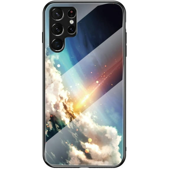 Dazzling Glass Starry Sky Pattern Phone Case for Xiaomi MI Redmi Note 12 / Note 12 Pro Plus 5G 4G, Light and Thin Full Protective Shell, Unique Colored Back Cover(Yellow,Note 12 Pro 5G)