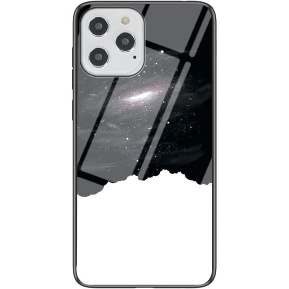 Dazzling Glass Starry Sky Pattern Phone Case for iPhone X XS XR SE 8 7 6 6S Max Plus, Light and Thin Full Protective Shell, Unique Colored Back Cover(White,X/XS)
