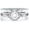 thumbnail image 1 of Dazzling Half Halo 1.75 Carat Round Cut Diamond Moissanite Engagement Ring Wedding Ring in 925 Sterling Silver With 18k White Gold Plating, Gift For Her, Promise Ring, Bridal Set, Matching Band, 1 of 3