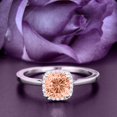 thumbnail image 1 of Dazzling Halo 1.55 Carat Cushion Cut Morganite And Diamond Moissanite Engagement Ring, Wedding Ring in 10k Solid White Gold Shank, Gift For Her Promise Ring, Anniversary Ring, Decorative Ring, 1 of 3