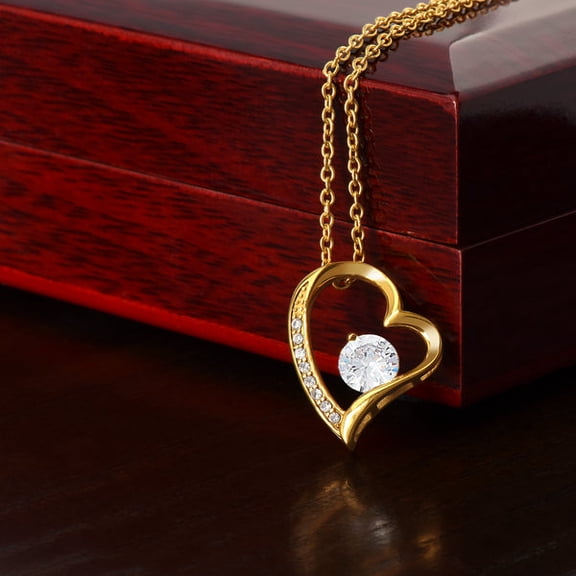 Dazzling Heart Style - Necklace, White Forever Love Necklace