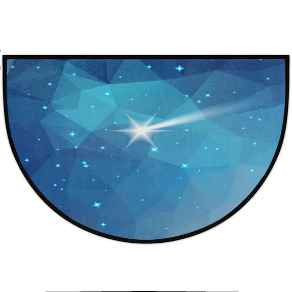 Dazzling Meteor Streak Half - Moon Door Rug