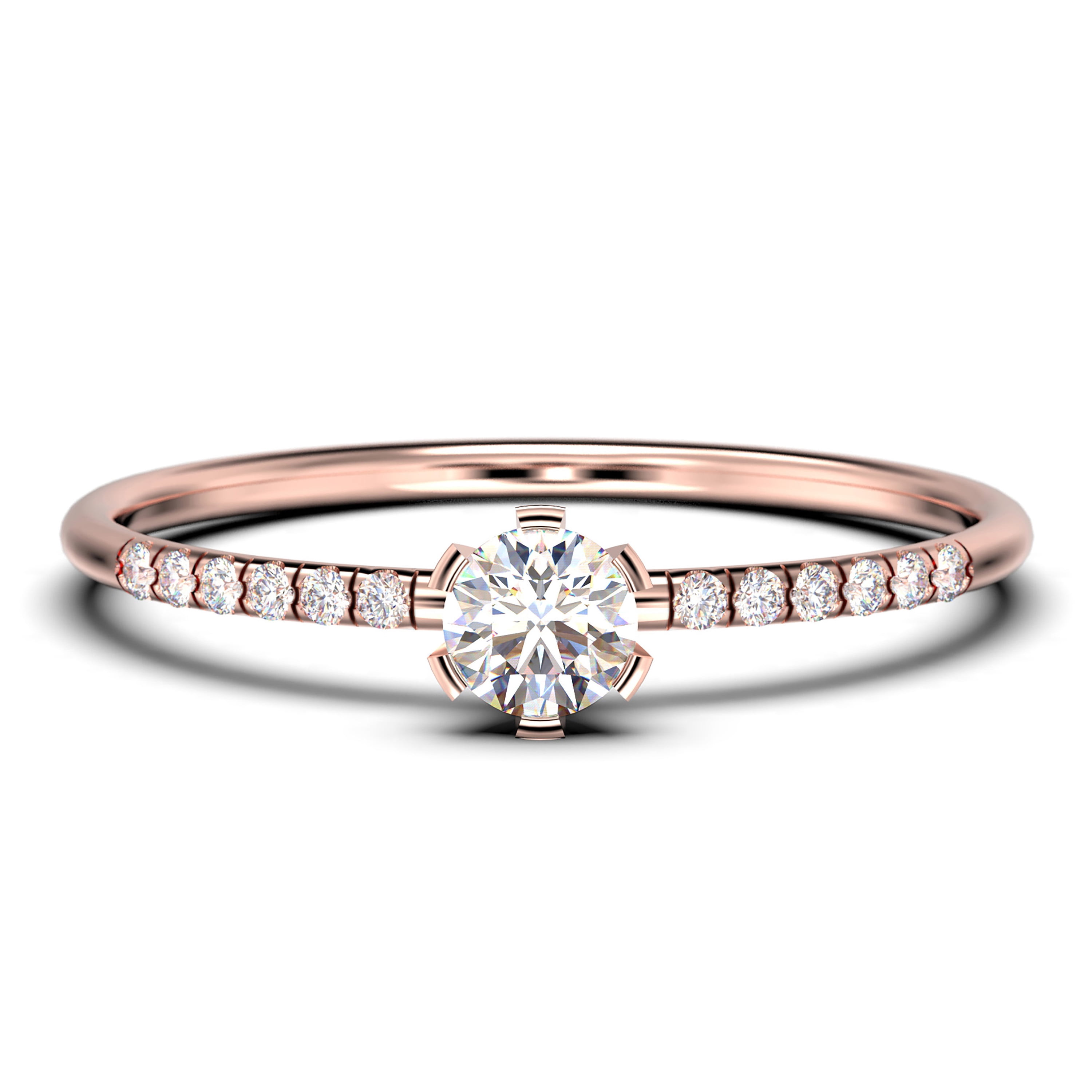 Dazzling Minimalist 0.55 Carat Classic Round Cut Diamond Moissanite ...