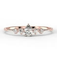 thumbnail image 1 of Dazzling Minimalist 1.05 Carat Pear Cut Diamond Moissanite Classic Engagement Ring, Affordable Wedding Ring in 925 Sterling Silver With 18k Rose Gold Plating Gift For Her, Anniversary Ring, 1 of 3