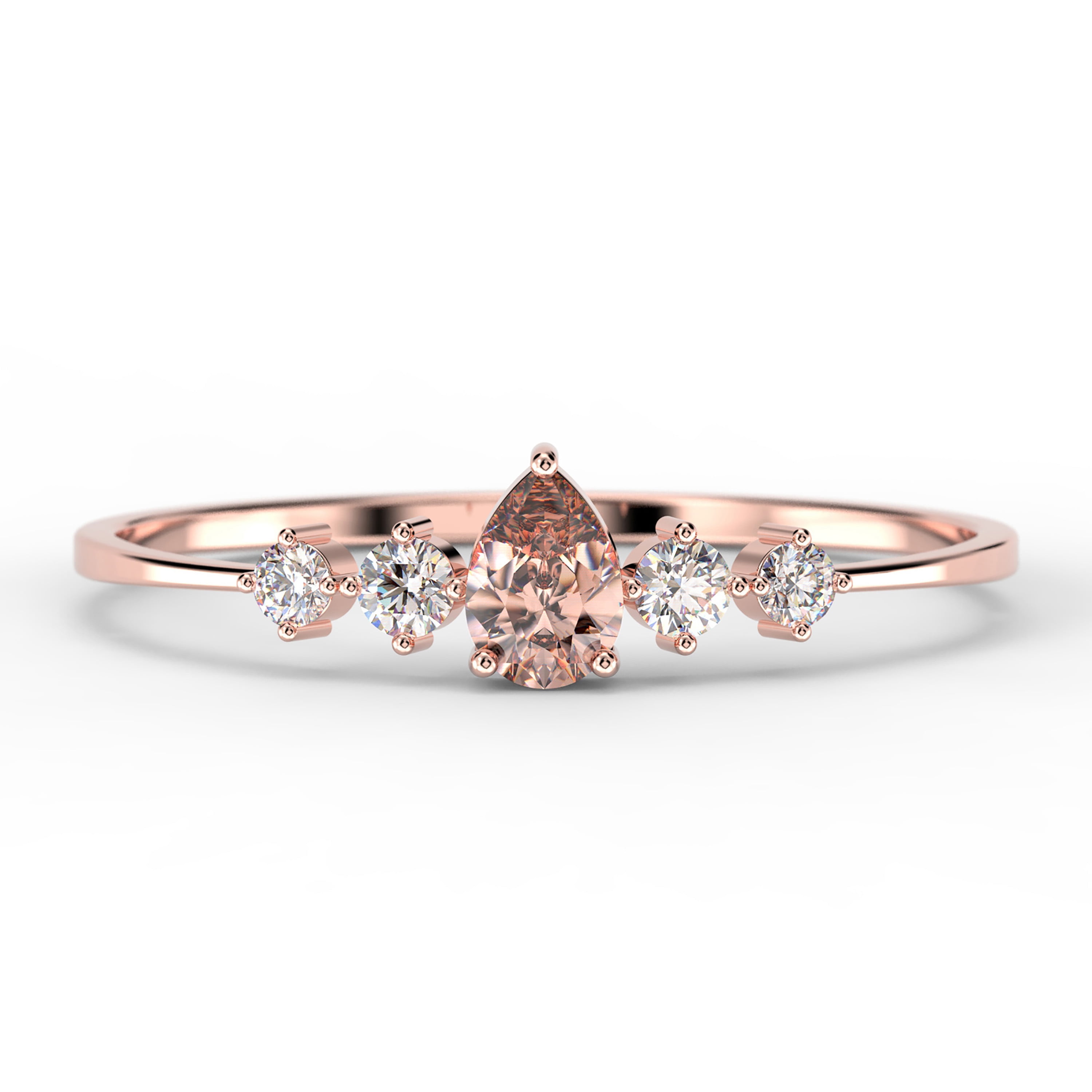 Affordable rose clearance gold engagement rings