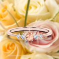 thumbnail image 1 of Dazzling Minimalist 1.05 Carat Pear Cut Morganite And Diamond Moissanite Classic Engagement Ring, Affordable Wedding Ring In 925 Sterling Silver With 18K Rose Gold Plating, Anniversary Ring, 1 of 3