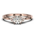 thumbnail image 1 of Dazzling Minimalist 1.25 Carat Round Cut, Affordable Diamond Moissanite Engagement Ring, Romantic Wedding Ring In 10K Solid Rose Gold, Gift For Her Gift For Wife, Promise Ring, Anniversary Ring, 1 of 3
