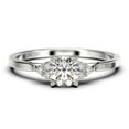 thumbnail image 1 of Dazzling Minimalist 1.25 Carat Round Cut, Affordable Diamond Moissanite Engagement Ring, Moissanite Wedding Gift in 10k Solid White Gold, Gift For Her Gift For Wife, Promise Ring, Anniversary Ring, 1 of 3