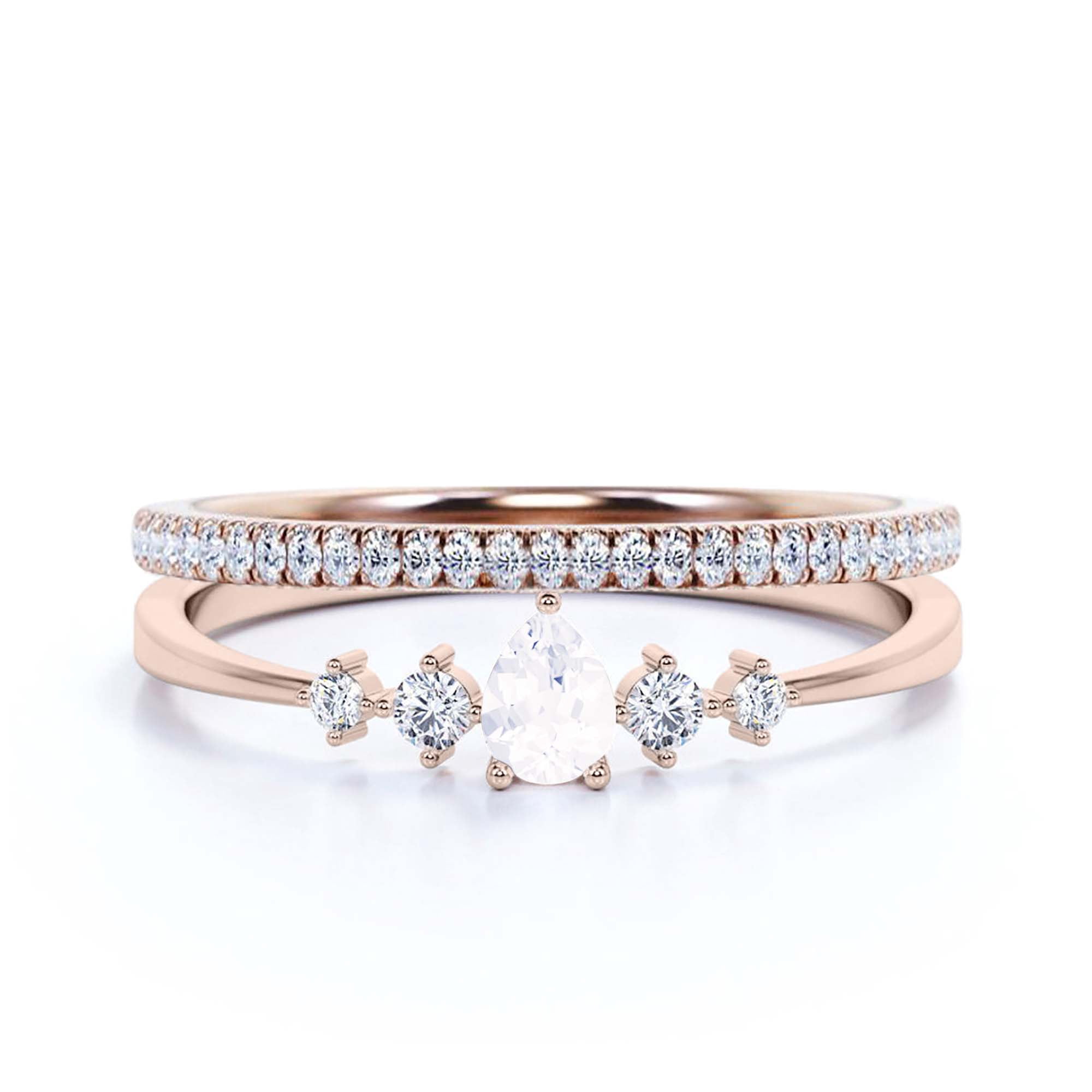 Dazzling Minimalist 1.55 Carat Pear Cut Diamond Moissanite Classic ...