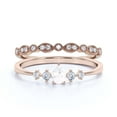 thumbnail image 1 of Dazzling Minimalist 1.55 Carat Pear Cut Diamond Moissanite Classic Engagement Ring, Affordable Wedding Ring in 925 Sterling Silver With 18k Rose Gold Plating Gift For Her, Bridal Set, Matching Band, 1 of 3