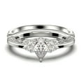 thumbnail image 1 of Dazzling Minimalist 1.75 Carat Pear Cut Affordable Ring, Diamond Moissanite Engagement Ring, Unique Wedding Ring, One Matching Band In 925 Sterling Silver With 18K White Gold Plating, 1 of 4