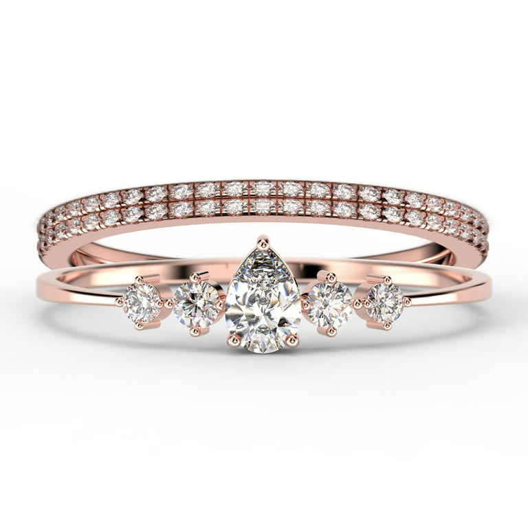 Dazzling Minimalist 2.05 Carat Pear Cut Diamond Moissanite Classic