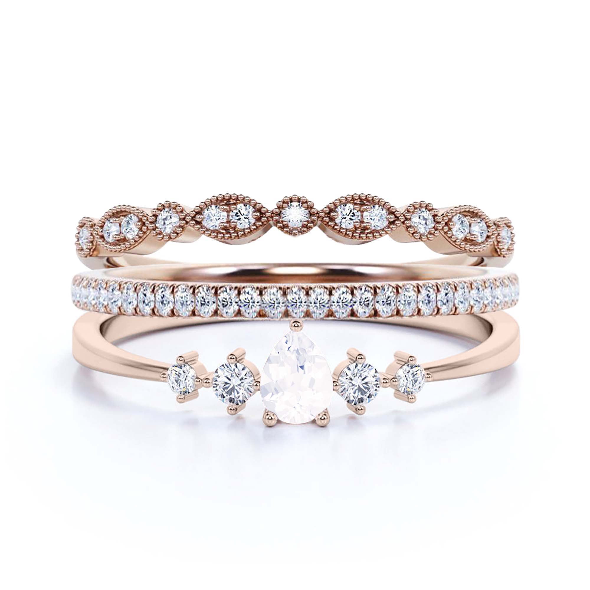 Dazzling Minimalist 2.05 Carat Pear Cut Diamond Moissanite Classic ...