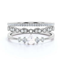 Dazzling Minimalist 2.05 Carat Pear Cut Diamond Moissanite Classic Engagement Ring, Affordable Wedding Ring In 925 Sterling Silver With 18K White Gold Plating Gift For Her, Trio Set, Matching Band