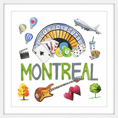 "Dazzling Montreal" Framed Painting Print