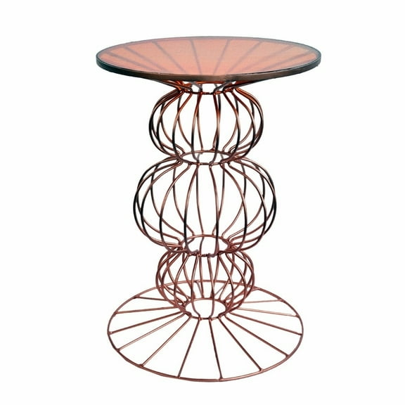 Dazzling Orianne Side Table With Spherical Base- Saltoro Sherpi