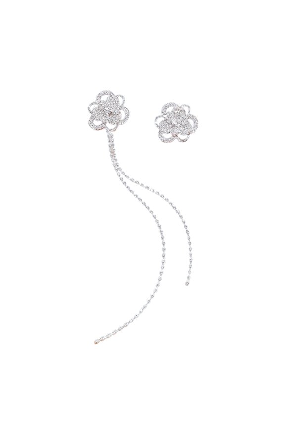 Dazzling Rhinestones Flower Earrings for Parties Weddings Gift Sophisticated