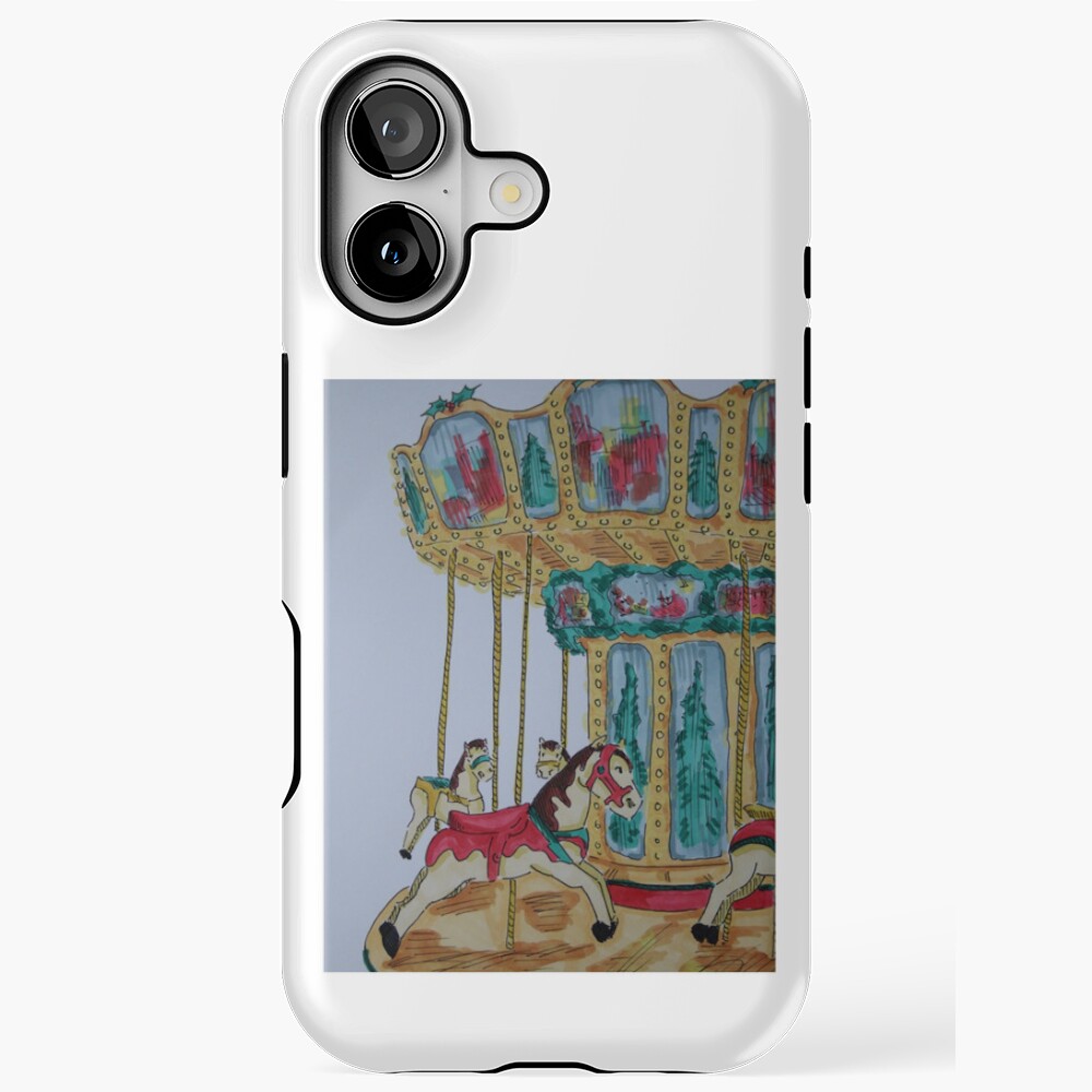 Dazzling Vintage Carousel Nostalgic Scene Case for iPhone 17 to 11 Pro ...