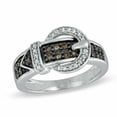 thumbnail image 1 of Dazzlingdaimonds Jewels 2.00 Ct Round Cut Champagne and White Diamond Belt Buckle Engagement Wedding Promise Band Ring 14K Whie Gold Plated 925 Sterling Silver For Women's -5.5, 1 of 1