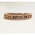 thumbnail image 1 of Dazzlingdaimonds Jewels 2.00 Ctw Round Cut Brown And White Diamond Wedding Anniversary Halo Band Ring 14K Rose Gold Plated 925 Sterling Silver 925 Sterling Silver -9.5, 1 of 3