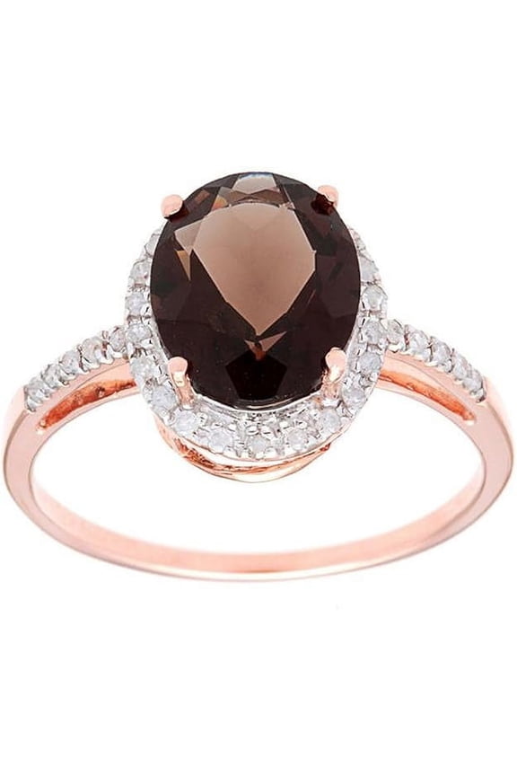2.20 Ct Oval Cut Brown Diamond Engagement Wedding Christmas Thanksgiving Halo Ring 14K Rose Gold Plated 925 Sterling Silver For Women's -9