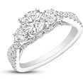 thumbnail image 1 of Dazzlingdaimonds Jewels 3.00 Ct Round Cut White Diamond Engagement Wedding Promise Eternity Band Ring 14K White Gold Plated 925 Sterling Silver For Women's -8.5, 1 of 3