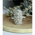 thumbnail image 1 of Dazzlingdaimonds Jewels 3.00 Ctw Round Cut Diamond Wedding Anniversary Antique Style Art Deco Band Ring 14K White Gold Plated 925 Sterling Silver 925 Sterling Silver -8, 1 of 4