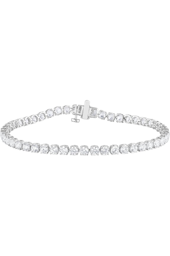 7.00 Ctw Round Cut Diamond Womens Tennis Bracelet 14K White Gold Plated 925 Sterling Silver