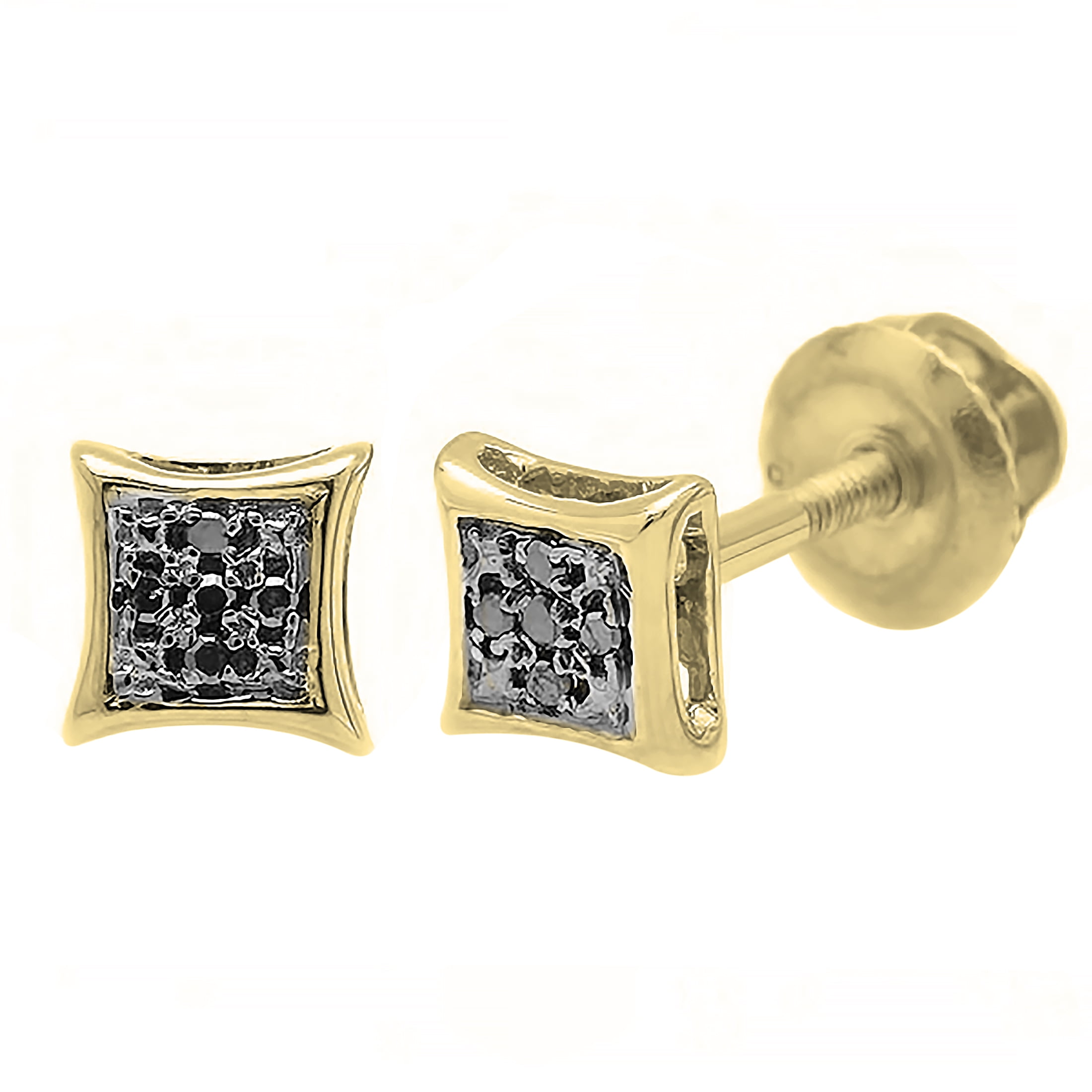 0.05 CT Round Black Diamond Stud Earrings 18K Liberia Ubuy