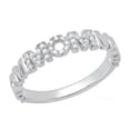 thumbnail image 1 of Dazzlingrock Collection 0.05 Carat Round White Diamond Mom Band Ring for Women in 925 Sterling Silver, Size 6, 1 of 5