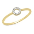 thumbnail image 1 of Dazzlingrock Collection 0.05 Carat (ctw) 14K Round White Diamond Ladies Bridal Engagement Circle Ring, Yellow Gold, Size 9.5, 1 of 1