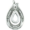 thumbnail image 1 of Dazzlingrock Collection 0.07 Carat (ctw) 10k White Diamond Ladies Key Pendant, White Gold, 1 of 1