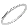 thumbnail image 1 of Dazzlingrock Collection 0.08 Carat (ctw) Round Lab Grown White Diamond Ladies Anniversary Wedding Band Stackable Ring, 925 Sterling Silver, Size 7, 1 of 1