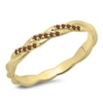 thumbnail image 1 of Dazzlingrock Collection 0.10 Carat (ctw) 14K Round Champagne Diamond Wedding Band Stackable Ring 1/10 CT, Yellow Gold, Size 6.5, 1 of 1
