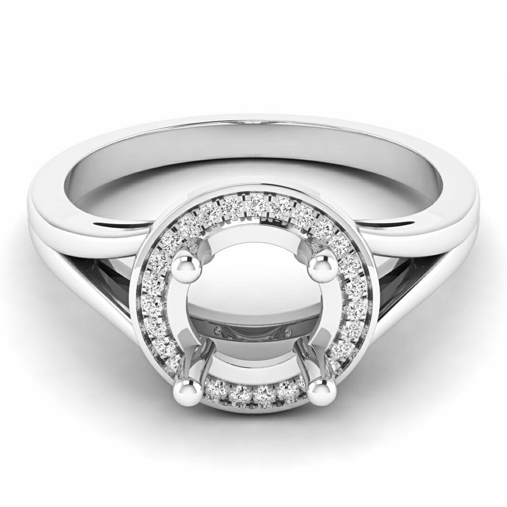 Dazzlingrockコレクション 0.10カラット(CTW) 14Kゴールド ラウンドホワイトダイヤモンド レディース 蹄鉄型スタッドピアス 1/