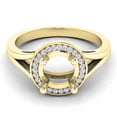 thumbnail image 1 of Dazzlingrock Collection 0.10 Carat (ctw) 14K Round Diamond Bridal Semi Mount Engagement Ring 1/10 CT, Yellow Gold, Size 6.5, 1 of 3