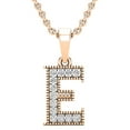 thumbnail image 1 of Dazzlingrock Collection 0.10 Carat (ctw) Round White Diamond Fancy Letter 'E' Initial Pendant 1/10 CT, 14K Rose Gold, 1 of 6