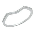 thumbnail image 1 of Dazzlingrock Collection 0.12 CT Round White Diamond Wedding Band for Her in 10K White Gold, Size 5, 1 of 6