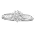 thumbnail image 1 of Dazzlingrock Collection 0.12 Carat (ctw) 10K Round Cut White Diamond Ladies Promise Engagement Ring, White Gold, Size 7, 1 of 1