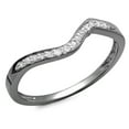 thumbnail image 1 of Dazzlingrock Collection 0.12 Carat (ctw) Black Rhodium Plated 10K Round Diamond Wedding Stackable Band, White Gold, Size 7, 1 of 1