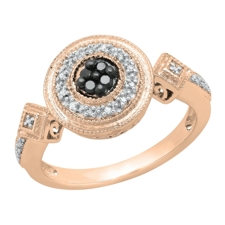 Dazzlingrock Collection Carat (ctw) Round Black White