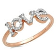 thumbnail image 1 of Dazzlingrock Collection 0.15 Carat (Ctw) 10K Round White Diamond Ladies Promise Love Engagement Ring, Rose Gold, Size 4, 1 of 1