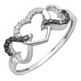 thumbnail image 1 of Dazzlingrock Collection 0.15 Carat (ctw) 10K Round Black & White Diamond Ladies Engagement Ring, White Gold, Size 5.5, 1 of 1